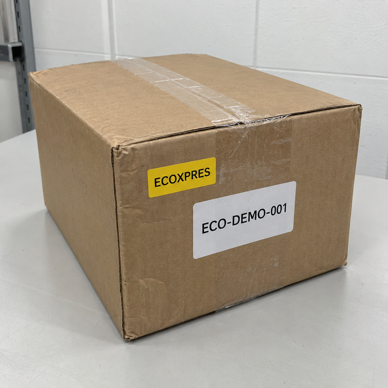 Caja ilustrativa de un paquete ECOXPRES